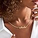 Yofair Custom Name Necklace Personalized 18K Gold Plated Nameplate Pendant Gift for Women