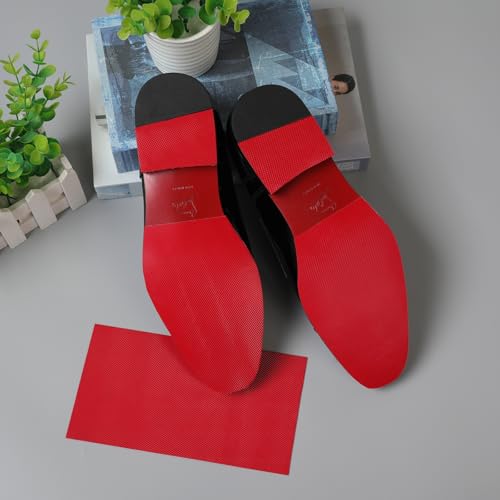 Image of Red Bottoms Shoe Protector, Self-Adhesive Bottom Protector for Christian Louboutin Shoe, Sole Protector Replacement for Louboutin Shoes(8'' by 4.5'')