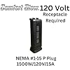 Comfort Glow Oscillating Ceramic Tower Heater, 750W/1500W, Portable with Thermostat, Safety Shut Off, Heats Up To 400 Sq. Ft. - Indoor Oscillating Space Heater for Home, Bedroom, Office