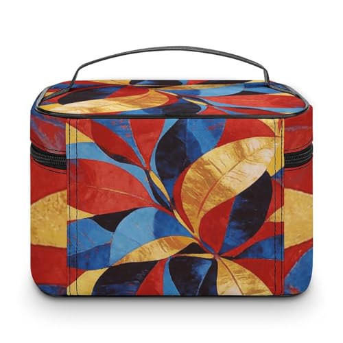 Bolsa de maquillaje grande con cremallera y compartimentos para cosméticos de mujer 3