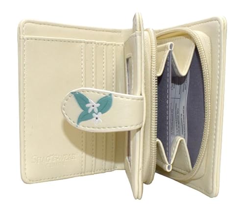 Shag Wear Sunshine Coast Small Wallet for Women and Teen Girls Vegan Faux Leather Beige 4.5"2
