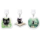 TAKEALOOKO Dust Plug Charms for Kindle - 3 Pack Cute Cat Pendants Charging Port Covers Compatible with Kindle Phones Tablets, Gift for Women Mom E-Readers Book Lovers Students