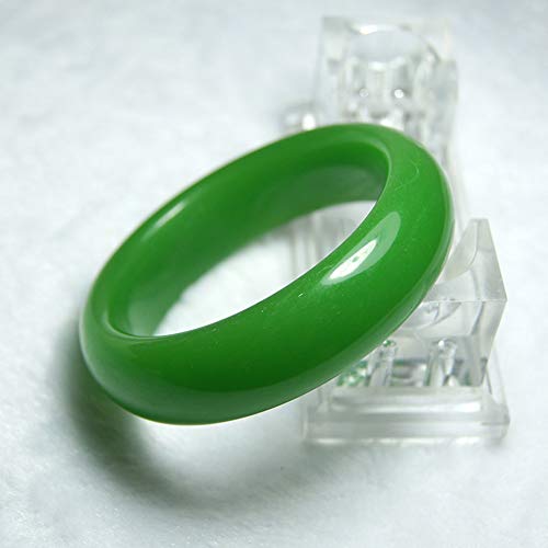 Bracelet en jade émeraude naturelle LYFHJD jonc pierre de jade vert épinard femme