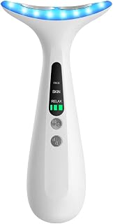 Portable Neck Facial Massager, Constant Temperature Heat & Vibration, USB Rechargeable 3 Speeds, Relieve Fatigue, Accelerate Skincare Absorption