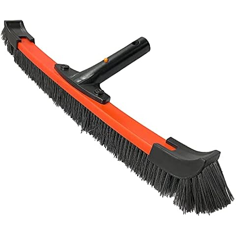 Daveyspa Light 20'' Handle Poly Carbon Material Swimming Pool Brush PP Bold Brush Wall, Tile and Floor Curved Cleaning Brush, Removable on Both Sides Cover