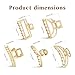 10Pcs Small Gold Hair Clips, Medium Metal Hair Claw Clips for Women Thick Thin Hair, Strong Hold Non-Slip Hair Catch Barrettes Jaw Clamp for Long Hair Metal Hair Accessories