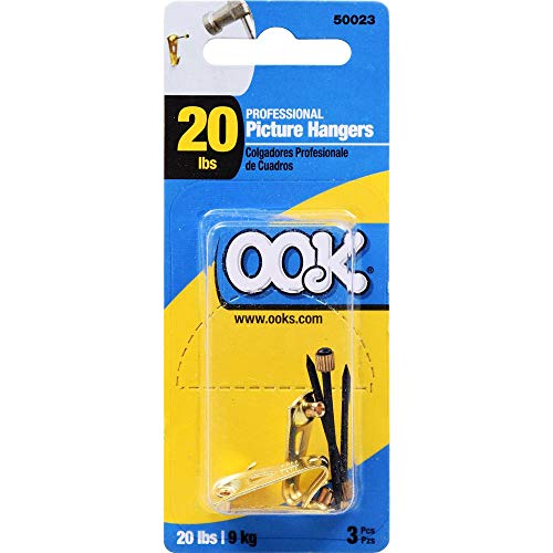 Image of OOK Professional 20 lb. Steel Picture Hangers (3-Pack)