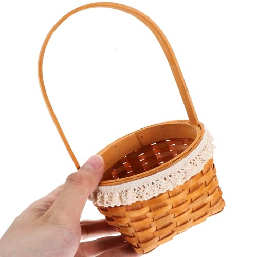 Cesta de frutas tejida de madera ideal para decorar bodas y mesas con encanto natural 5
