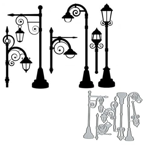 6pcs Christmas Street Lamp Cutting Dies Cover
