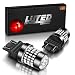 LUYED 2 X 900 Lumens Super Bright 3014 78-EX Chipsets 3056 3156 3057 3157 LED Bulbs with Projector for Brake Lights,Tail Lights,Red
