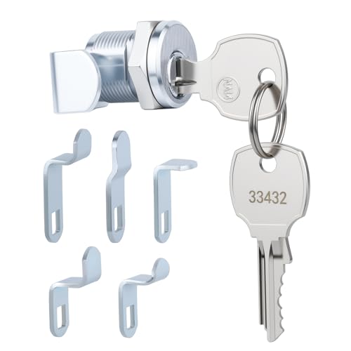 HOME MASTER HARDWARE Mailbox Lock, Mailbox Locks with Keys Replacement,Secure Lock with 2 Keys for Almost All Locking Mail Boxes,Comes with 5 Different Lock Plates