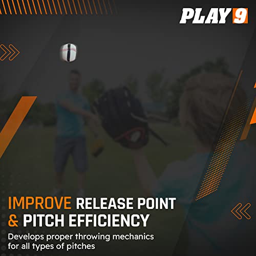 Shop Play 9 Play9 Baseball Training Ball - Leather Baseball Pitching & Throwing Trainers - Spin Ball For Pitchers & Catchers, Youth & Adult #TOP6