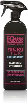 EQyss Micro-Tek Equine Itch Relief Spray - Soothes Irritated Skin, Stops Itching, Scratching, Rubbing - for all Horses, Ponies, Mares, Foals 32 oz