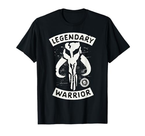 Image of Star Wars The Mandalorian Skull Legendary Warrior T-Shirt