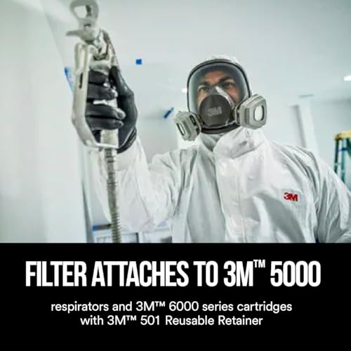 Filtro de partículas P95 compatible con máscaras 3M serie 6000 para protección aérea 5