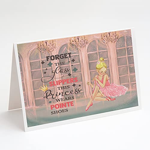 Caroline's Treasures This Princess Wears Pionte Shoes Dance Greeting Cards and Envelopes Pack of 8