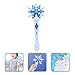 Kisangel 1Pc Light Up Snowflake Wand, LED Glow Princess Wand Toy Princess Party Favors for Kids Girls Costume Cosplay Accessories, Sky-Blue
