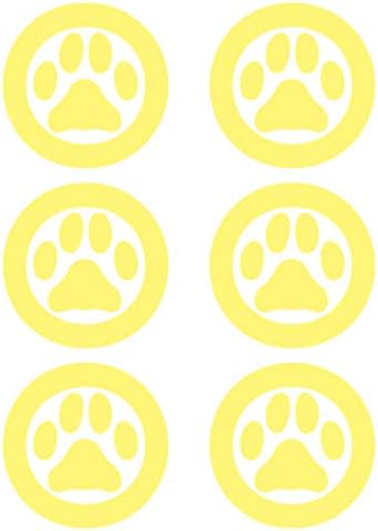 Nc Smile 犬 猫 肉球 足跡 カッティング ステッカー ワンポイント マーク 6枚 Aタイプ ジャスミン