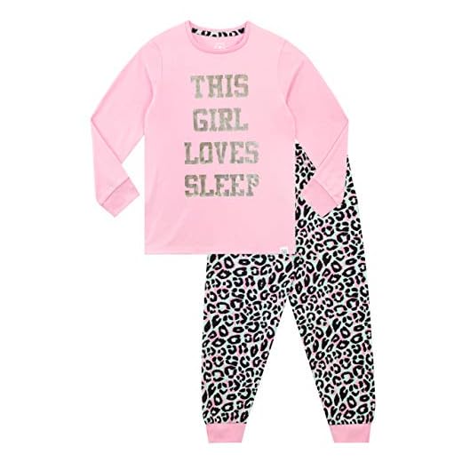 Harry Bear Pijamas para Niñas Lema del Sueño Rosa 9-10 Años