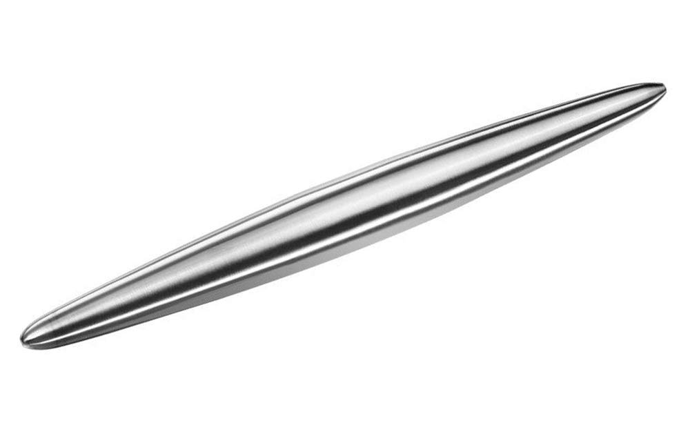 Rolling Pin Stainless Steel Dough Roller for Baking Pizza Pie Crust Pastries Pasta Cookies