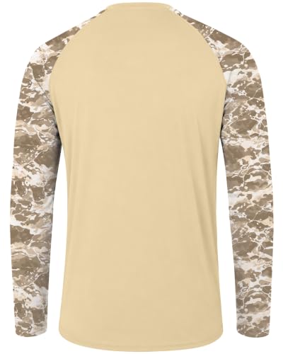 Image of FISHEAL Mens Long Sleeve Fishing Camo Shirts, UPF 50+ Sun Swim Rash Guard