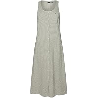 Superdry Vintage Jersey Button Dress Oatmeal Stripe 10 Mujer