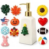 JarThenaAMCS Seasonal Holiday Soap Dispenser with 12 Interchangeable Magnet