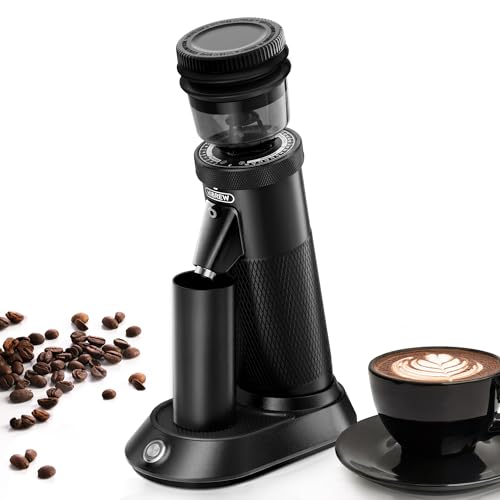 HiBREW G5 Coffee Grinder Cone Grinder Espresso Grinder Single Container Aluminium Housing 36 Adjustable Grinding Settings 50 g Bean Capacity Suitable for Espresso Pour Over Mocha Turkish Drip