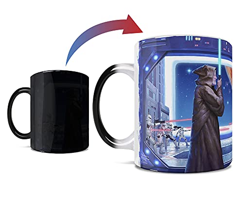 Star Wars â€“ Obi Wan & Darth Vader â€“ Obi Wan's Final Battle â€“ Thomas Kinkade Studios - One 11 oz Morphing Mugs Color Changing Ceramic Mug â€“ Image Revealed When HOT Liquid Is Added!