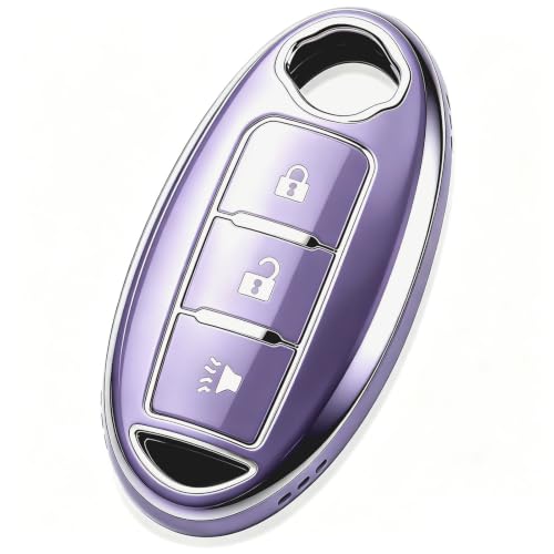 Image of Key Fob Cover Fit for Nissan Altima Rogue Sentra Pathfinder Frontier Maxima Titan Armada Versa Smart Key