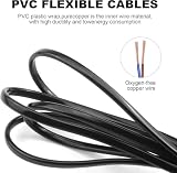joonnair 3 x 1,8 m kabel zasilający "zrób to sam" z przełącznikiem, kabel zasilający 2-biegunowy z wtyczką oraz kabel zasilający z wtyczką i kablem sieciowym z otwartymi końcami, idealny jako kabel z