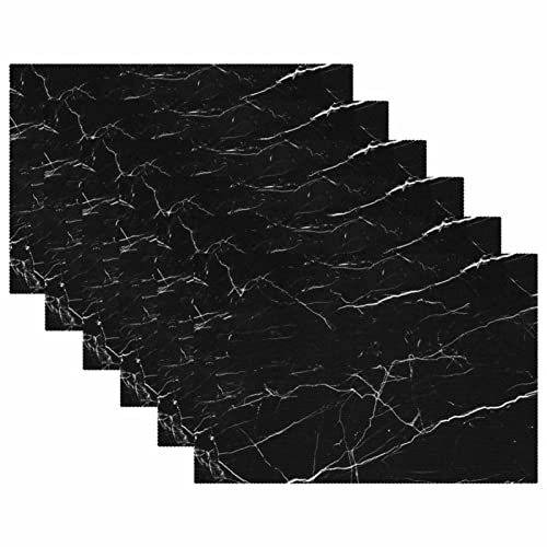 Sets de table en marbre noir anti-tache pour protéger votre table - 6
