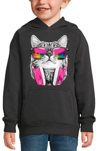 Sweat chat avec des lunettes de soleil pour le collège et le skate