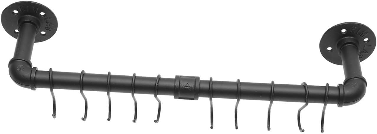 HEALLILY Hanging Shelves for Wall Pot Hanger Kitchen Rail Pot and Pan Hanger Wall Shelves for Kitchen Sturdy Hooks