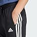 adidas Women's Essentials Single Jersey 3-Stripes Pants, Black/White, Large