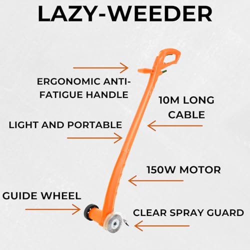 Lazy-Weeder Electric Weed Sweeper Brush 150W Motor - Weed Scraper Brushes. Patio Cleaner Corded Weed Remover Weeding Tools For Garden. Perfect Slabs, Driveway, Patio Weed Remover Tool (Lazy-Weeder) 2 Lazy-Weeder Electric Weed Sweeper Brush 150W Motor - Weed Scraper Brushes. Patio Cleaner Corded Weed Remover Weeding Tools For Garden. Perfect Slabs, Driveway, Patio Weed Remover Tool (Lazy-Weeder) - Image 2