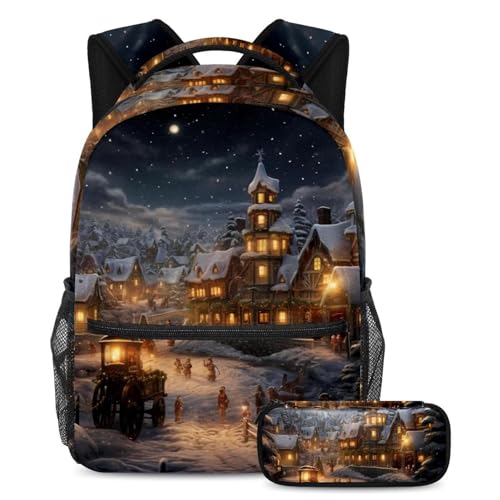 Ensemble cartable, sac à dos et trousse multicolore pour adolescents et écoliers