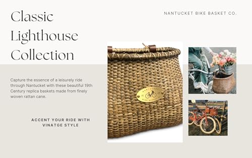 Nantucket Bike Basket Co Adult Classic Lightship Collection Stained Bicycle Basket
