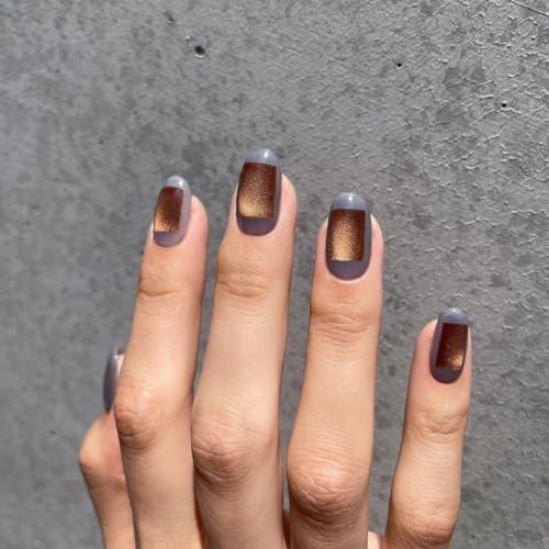 Image of Fashionharbour 24 Reusable Artificial Fake Nail Set| Lightweight & Long Lasting| Easy To Use| Quick Fix For Festivals & Special Occasions (W1398)
