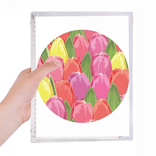 Cahier à feuilles en spirale rechargeable tulipes fini le gaspillage de papier