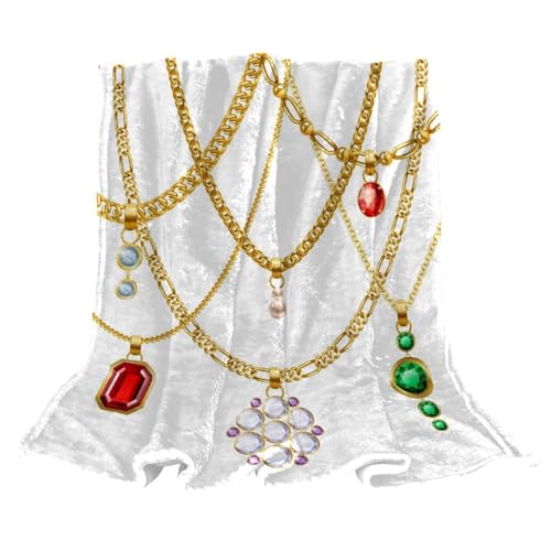 Couverture Polaire Collier en Or 150x200cm pour Lit et Canapé - 2
