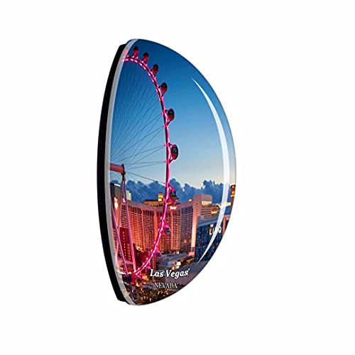 Imán de nevera cristal 3D Las Vegas High Roller miniatura 2