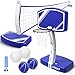 Pool Basketball Hoop&Pool Volleyball Net 2 in 1,Pool Toys Basketball Game with Weighted Base&Stand,2 Water Volleyball&2 Basketball and Pump,Summer Outdoor Family Party Pool Games for Kids Adults