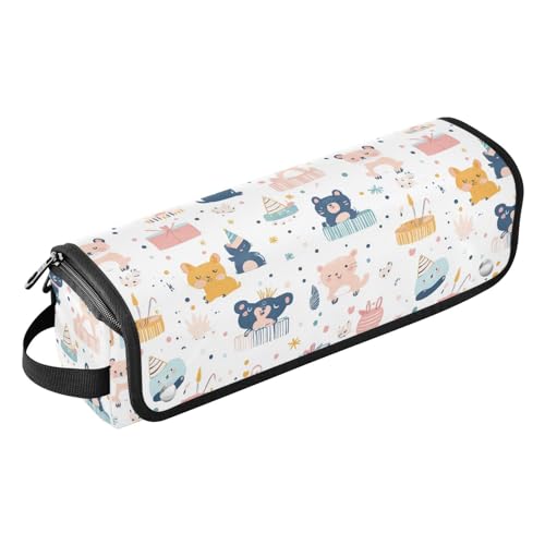 Bolsa de viaje para herramientas de pelo con estampado de animales, resistente al calor, para planchas, rizadores y accesorios de cuidado capilar miniatura 1