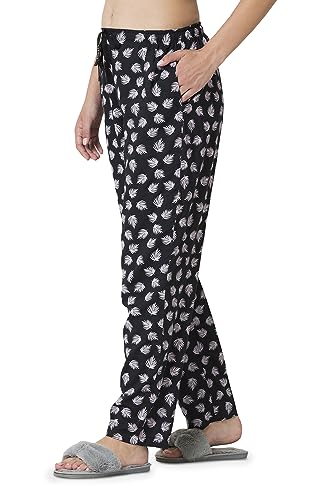 Image of Van Heusen Women's Printed Lounge Pants | Drawstrings & Side Pockets | Ultra Soft Fabric | Relaxed Fit | At home pyjamas | Everyday Comfort | Printed | Style 55306 | Available in Pack of 1 & 2