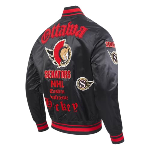 Image of Pro Standard Mens NHL Old English Satin Jacket