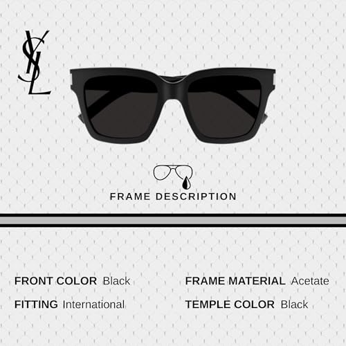 SAINT LAURENT SL 507 rectangular shape Sunglasses + Bundle with eSHADES Luxury Eyewear Kit3