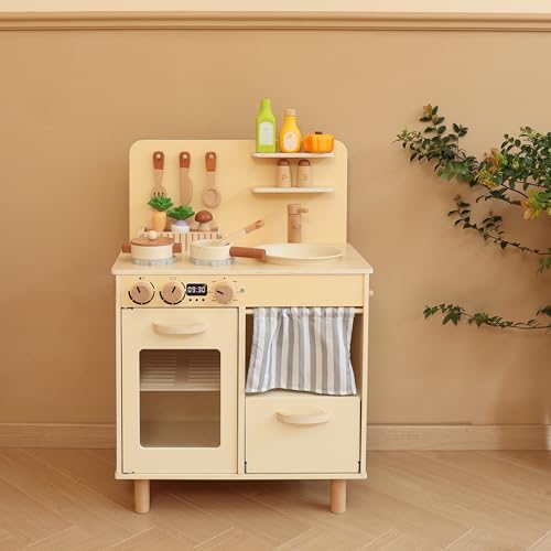 Leeshyah SAIPO002 Play Kitchen For Kids, Classic Wooden Kitchen Playset thumb #5