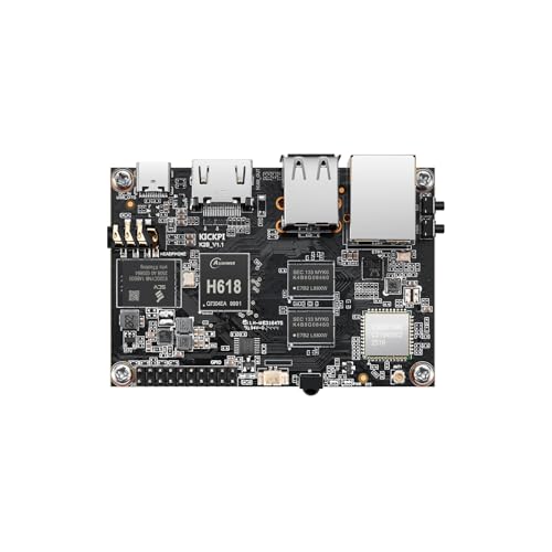 KICKPI K2B Single Board Computer, Allwinner H618 Quad Core 64 Bit Development Board Up to 1.5GHz 2G LPDDR4 16G eMMC Run Android 12.0/Ubuntu 2204