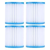 Filterkartuschen Schwimmbecken Filterpatrone Filteranlagenzubehör Schwimmbad Filter Durchmesser 80 mm,Höhe 90 mm,Axial 78 mm (4 Stück)
